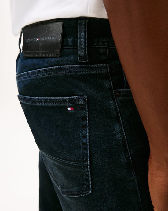 Tommy Hilfiger Denton straight fit 5-p jeans donkerblauw effen zonder omslag - Image 4