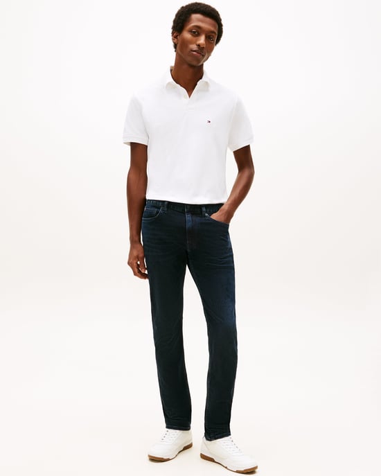 Tommy Hilfiger Denton straight fit 5-p jeans donkerblauw effen zonder omslag - Image 5