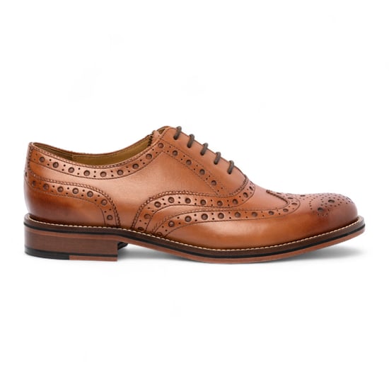Chapman & Moore Heren Tan Bruine Leren Wingtip Brogue Oxford Kantoorschoenen - Image 1