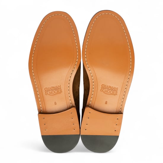 Chapman & Moore Heren Tan Bruine Leren Wingtip Brogue Oxford Kantoorschoenen - Image 5