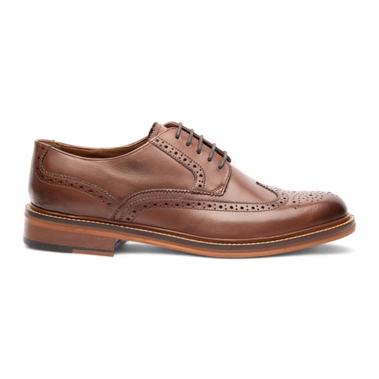Chapman & Moore Bruine Leren Derby Brogue Oxford Herenschoenen - Image 1