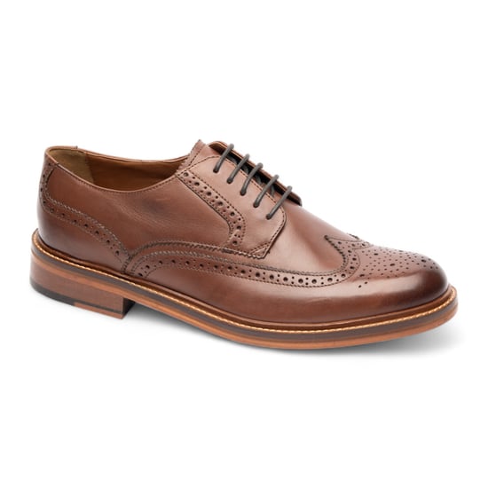 Chapman & Moore Bruine Leren Derby Brogue Oxford Herenschoenen - Image 3