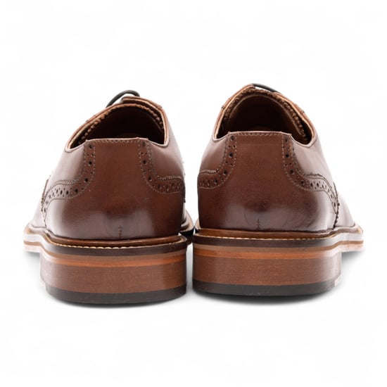 Chapman & Moore Bruine Leren Derby Brogue Oxford Herenschoenen - Image 5