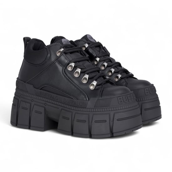 Buffalo Dames Chunky Platform Zwarte Gothic Enkellaarsjes - Gospher Hike-Lo - Image 3