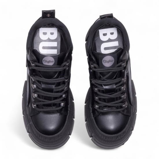 Buffalo Dames Chunky Platform Zwarte Gothic Enkellaarsjes - Gospher Hike-Lo - Image 6