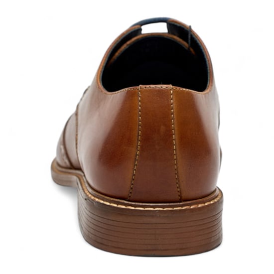 Ben Sherman Heren Bruine Leren Wingtip Oxford Brogue Dress Schoenen - Andy - Image 4