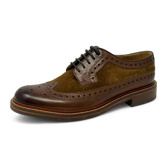 Chapman & Moore Heren Brogues Oxford Formele Schoenen van Mahonieleer in Bruin Suède - Image 3