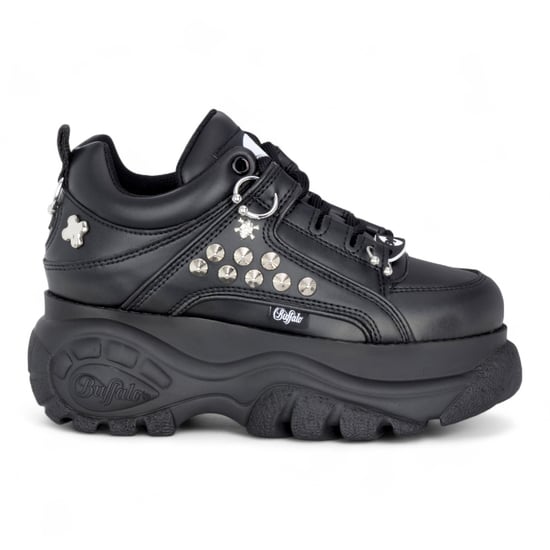 Buffalo Dames Zwarte Studded Chunky Platform Fashion Sneakers - 1339-14-PUNK - Image 1
