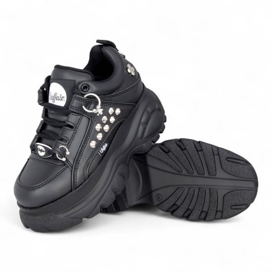 Buffalo Dames Zwarte Studded Chunky Platform Fashion Sneakers - 1339-14-PUNK - Image 4