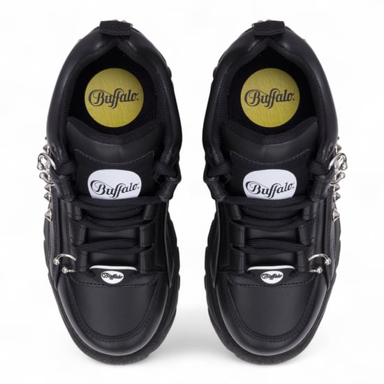 Buffalo Dames Zwarte Studded Chunky Platform Fashion Sneakers - 1339-14-PUNK - Image 6