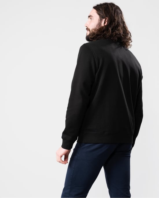 BOSS Logo Patch Duurzame Half-Zip Sweatshirt - Zwart - Image 3