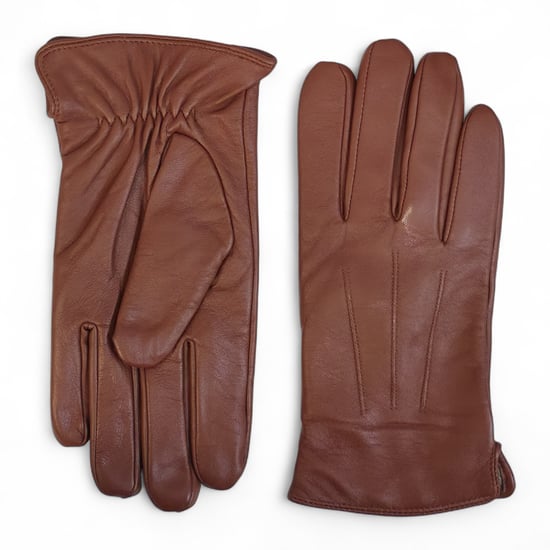 Herenhandschoenen van Italiaans leer met warme wollen voering voor de winter, casual rijden en rijden - Image 1