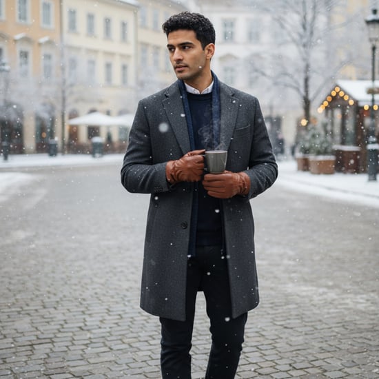 Herenhandschoenen van Italiaans leer met warme wollen voering voor de winter, casual rijden en rijden - Image 2