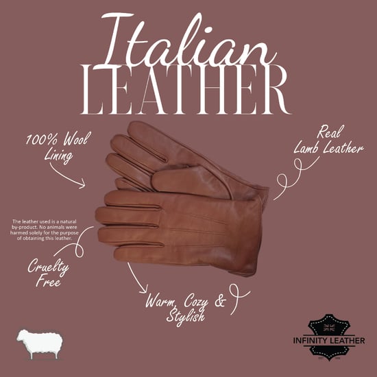 Herenhandschoenen van Italiaans leer met warme wollen voering voor de winter, casual rijden en rijden - Image 4
