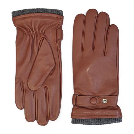 Herenhandschoenen van Italiaans leer met warme wollen voering voor winterfietsen en casual rijden - Image 1