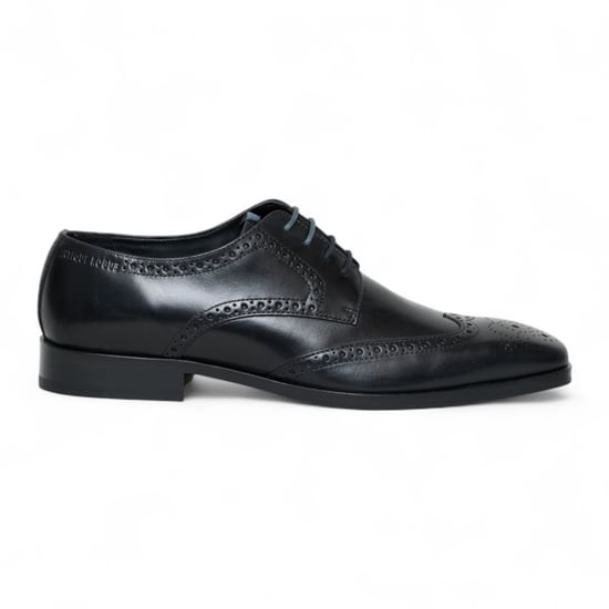 Antique Rogue Heren Zwarte Leren Oxford Derby Brogue - Luca - Image 1