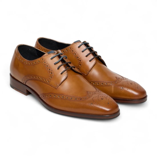 Antique Rogue Heren Bruine Leren Oxford Derby Brogue - Luca - Image 3