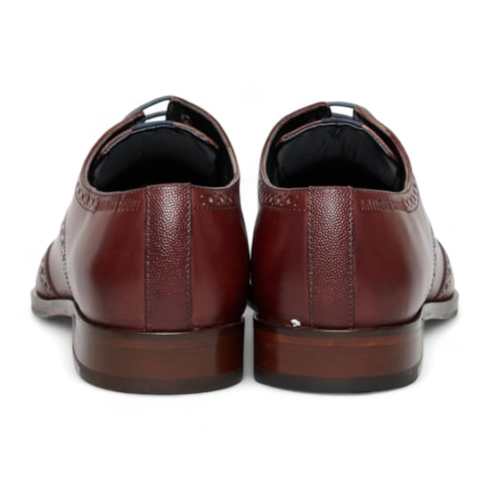 Antique Rogue Heren Burgundy Leren Oxford Derby Brogue - Luca - Image 5