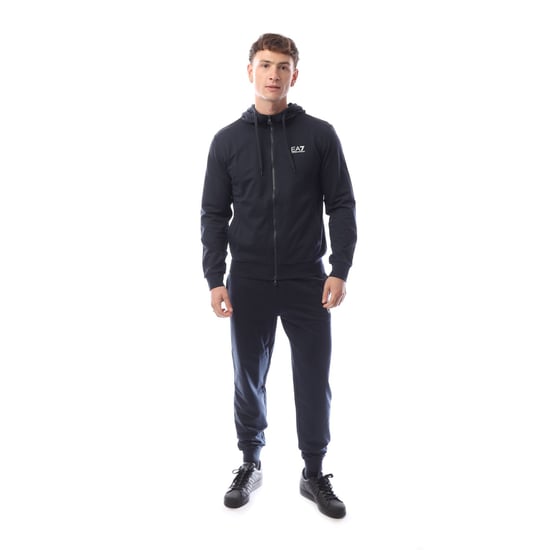 Heren Emporio Armani EA7 Core Identity Trainingspak met volledige rits in marineblauw - Image 1