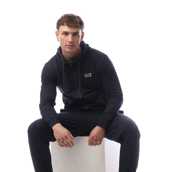 Heren Emporio Armani EA7 Core Identity Trainingspak met volledige rits in marineblauw - Image 5