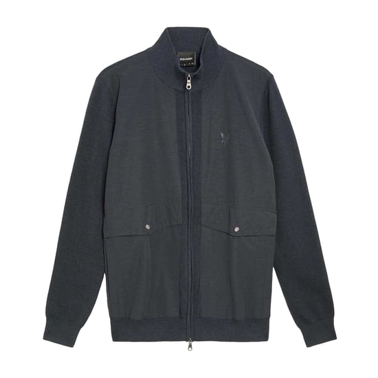 Lyle & Scott Heren Milano gebreid hybride jack (Blauw) - Image 1