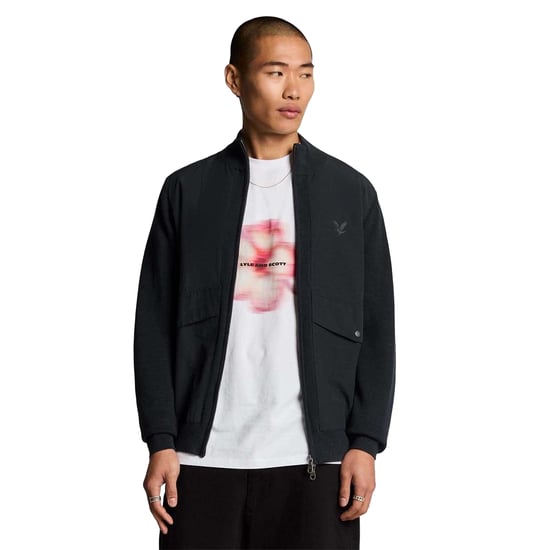 Lyle & Scott Heren Milano gebreid hybride jack (Blauw) - Image 4