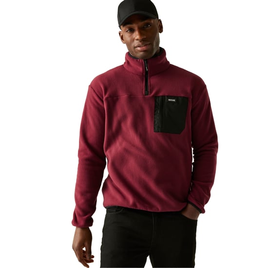 Regatta Heren Frankie Half Zip Fleece Top (Donker kastanjebruin) - Image 4