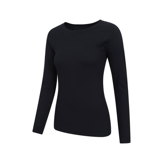 Mountain Warehouse Dames/Dames Carmel Geribbelde Naadloze Thermo Top (Zwart) - Image 3