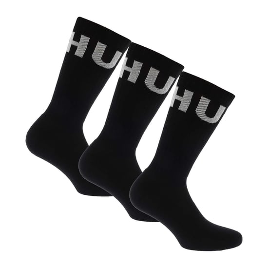 Hugo Boss 3 paar iconische herensokken in zwart - Image 1