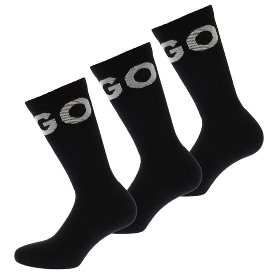 Hugo Boss 3 paar iconische herensokken in zwart - Image 2