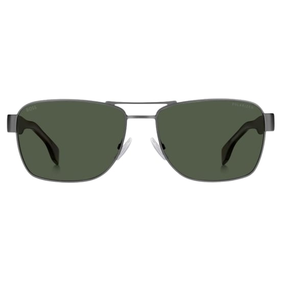 Hugo Boss Matte Ruthenium Dark Havana Legs Groene Zonnebril met Glazen - Image 1