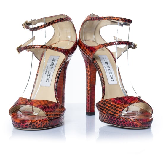 Jimmy Choo Python sandaal in oranje en roze - Image 5