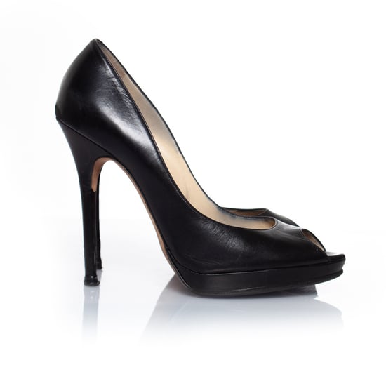 Jimmy Choo zwarte leren peeptoe pump - Image 4