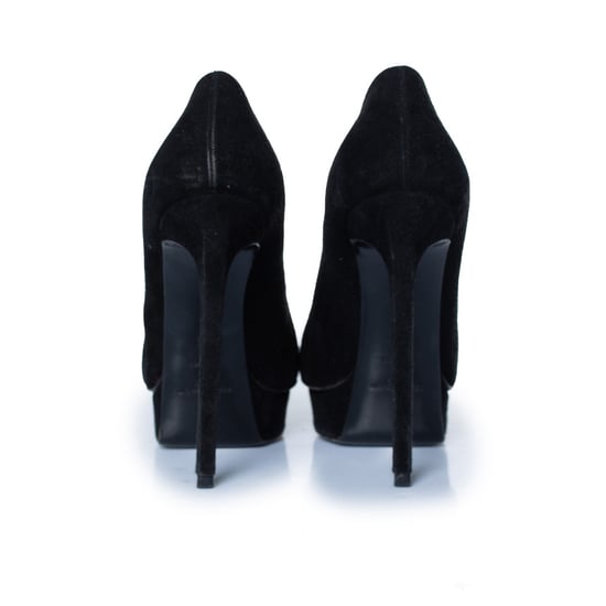 Saint Laurent Zwarte suède janis pump - Image 5