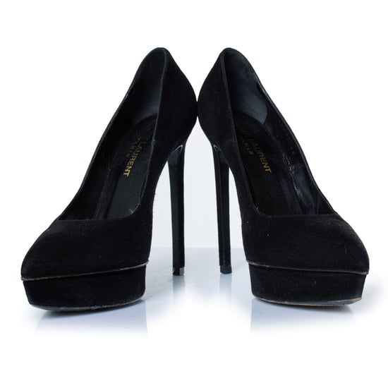 Saint Laurent Zwarte suède janis pump - Image 6