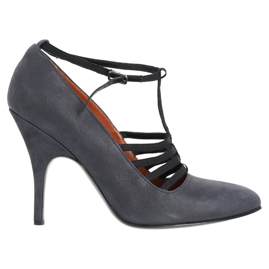 Lanvin Strappumps in donkergrijs leer - Image 1