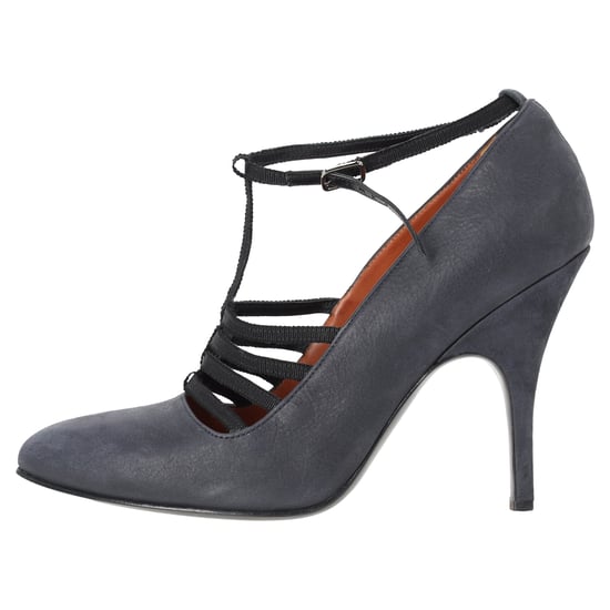 Lanvin Strappumps in donkergrijs leer - Image 2