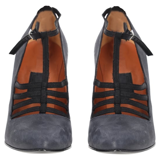 Lanvin Strappumps in donkergrijs leer - Image 3