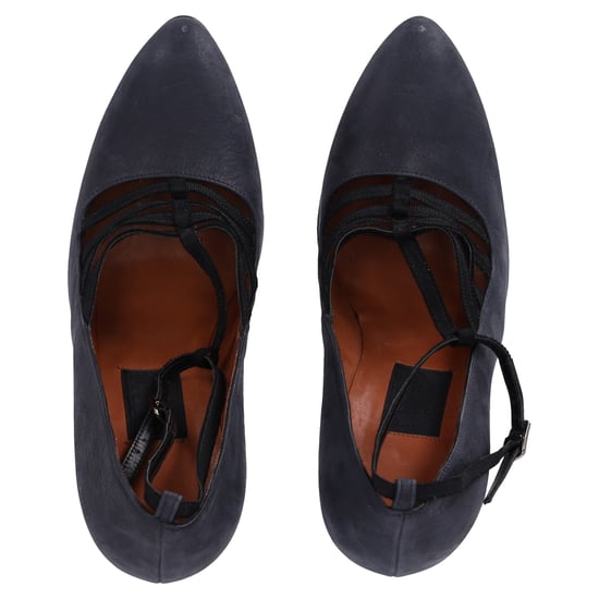 Lanvin Strappumps in donkergrijs leer - Image 5