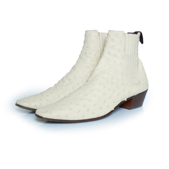 Saint Laurent Struisvogelleren Wyatt laarzen - Image 1