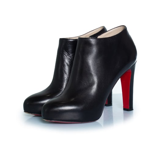 Christian Louboutin zwarte leren enkellaarsjes - Image 1