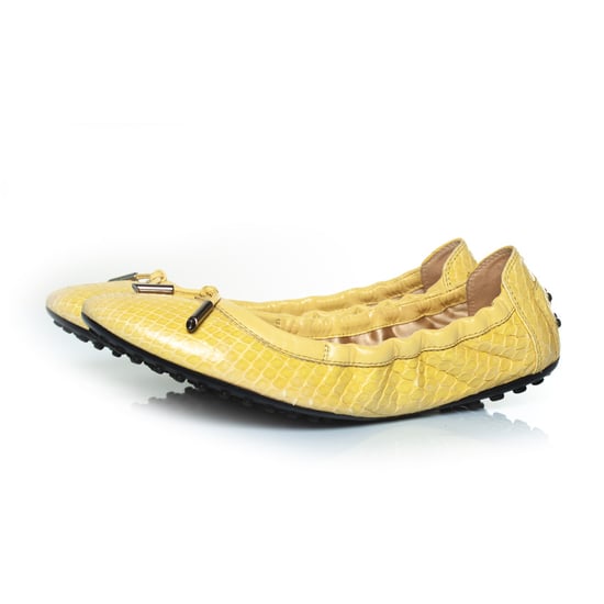 Tod's gele ballerina's van pythonleer - Image 1