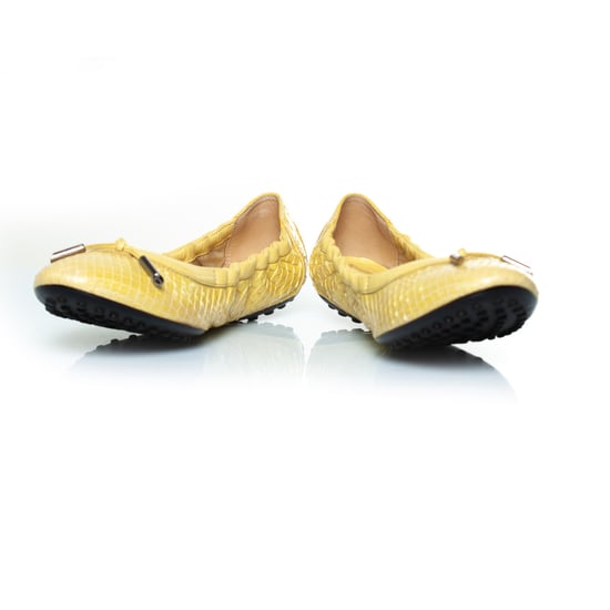 Tod's gele ballerina's van pythonleer - Image 5