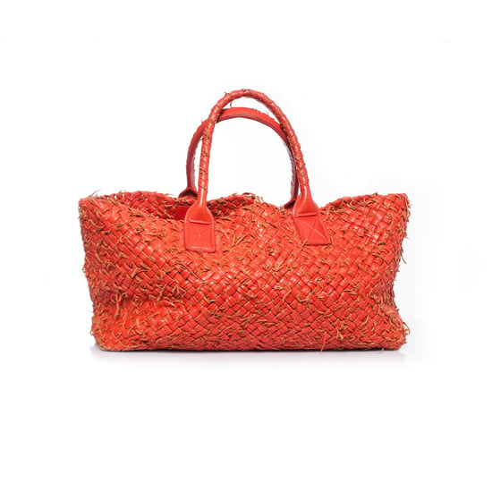Bottega Veneta Rode cabas-tas met etui. - Image 3