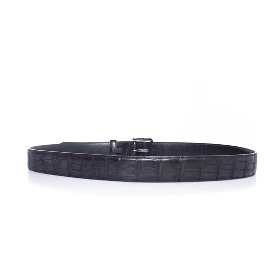 Loro Piana alligatorriem van blauw leer - Image 2