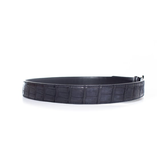 Loro Piana alligatorriem van blauw leer - Image 4