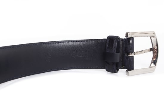 Loro Piana alligatorriem van blauw leer - Image 6