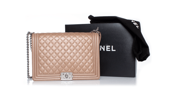 Chanel Metallic grote leren jongenstas - Image 3