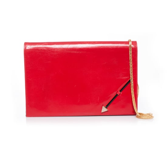 Valentino Vintage rode hoogglans leren schoudertas - Image 1