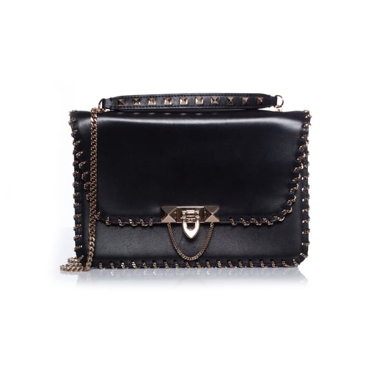 Valentino Demilune ketting leren schoudertas - Image 1